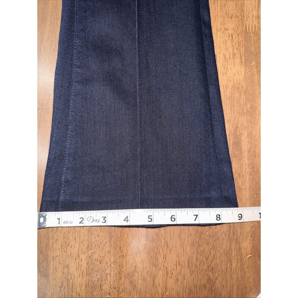 AG Adriano Goldschmied The Mia Cropped Pin Tuck Flare Jeans Navy Made USA 26 - Picture 11 of 15